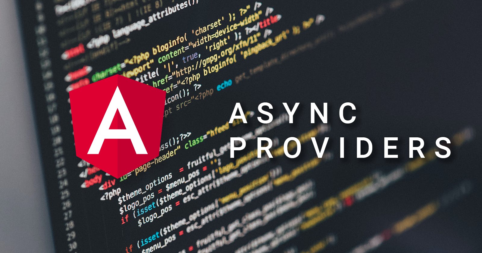 How to handle async providers in Angular