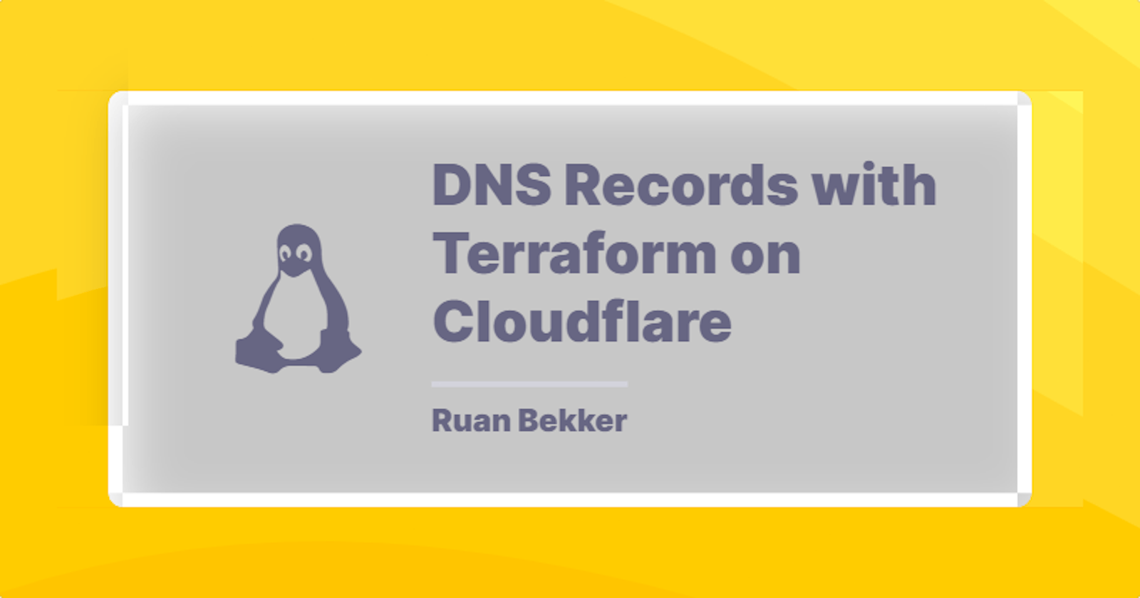 Create DNS Records with Terraform on Cloudflare