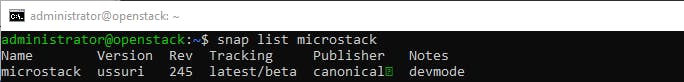 Install MicroStack snap