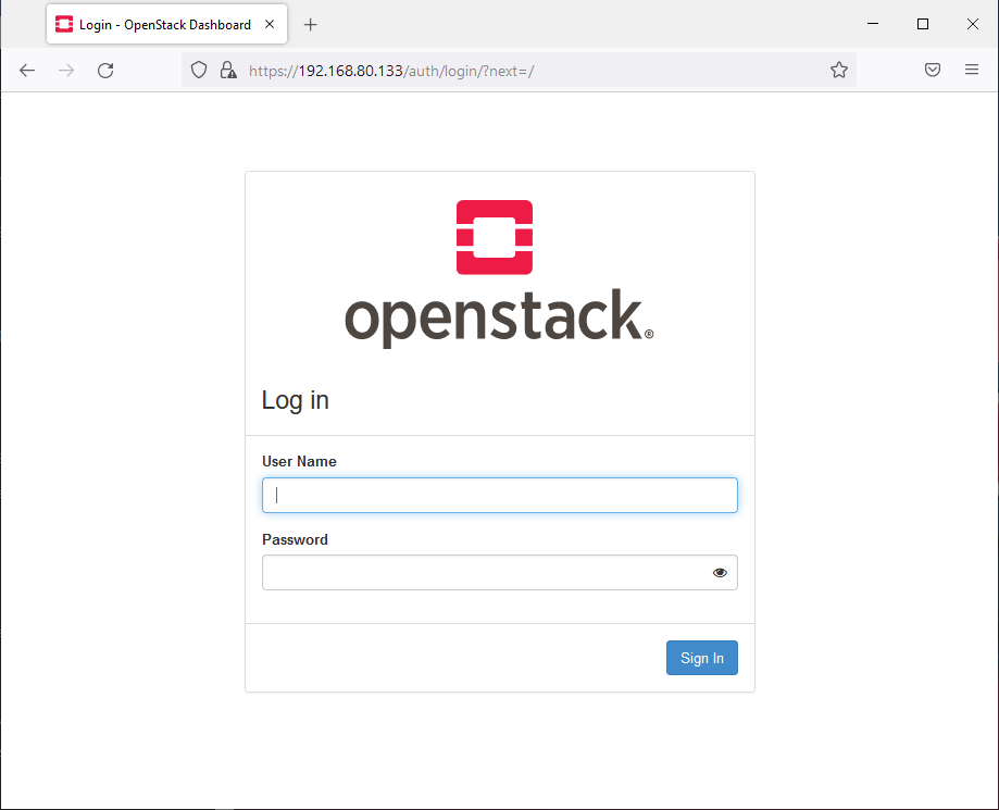 OpenStack Coud Dashboard