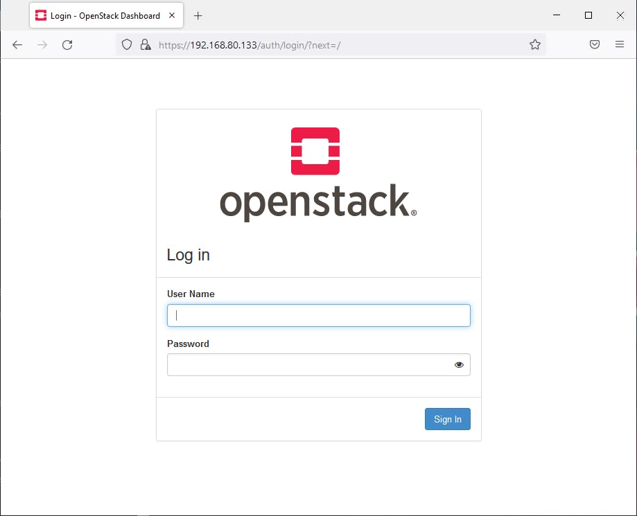 OpenStack Coud Dashboard