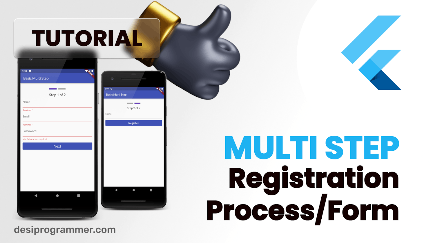 Multi Step Registration Form In Flutter With/Without Provider