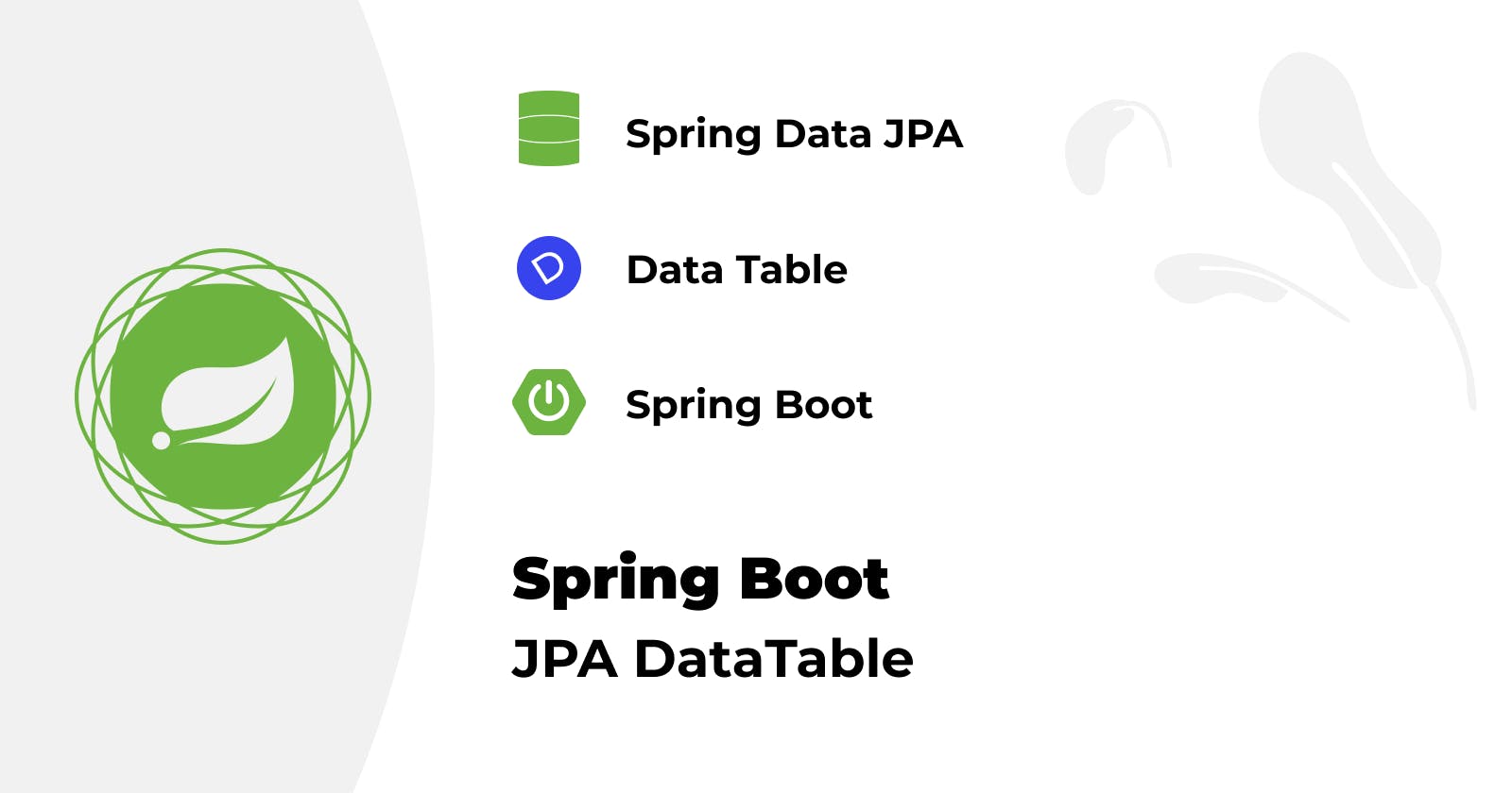 Spring Boot  - JPA DataTable