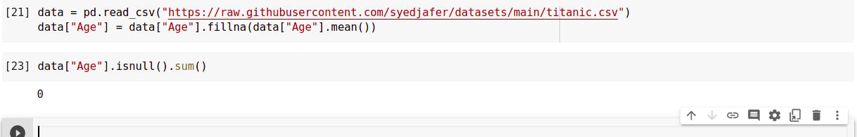 titanic dataset - checking age column - replacing with mean - machine learning engineer - learnml.xyz