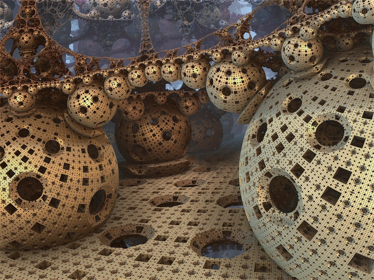 A picture of complex-looking balls