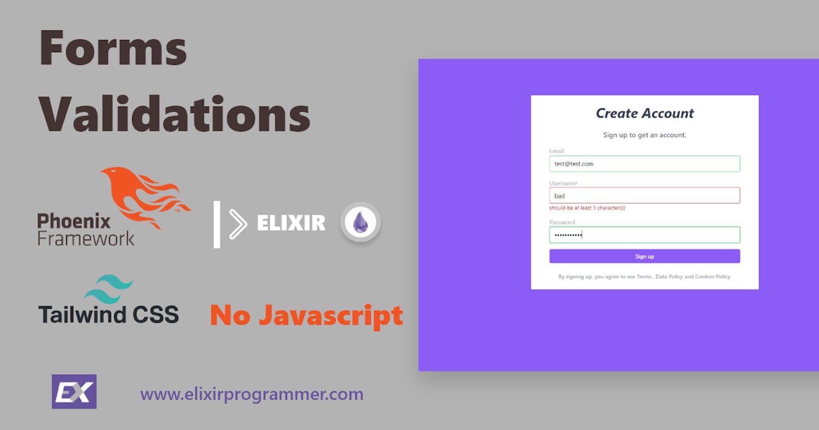 Server & Client Side Forms Validations With [Elixir, Phoenix, LiveView and Tailwind CSS | No Javascript]