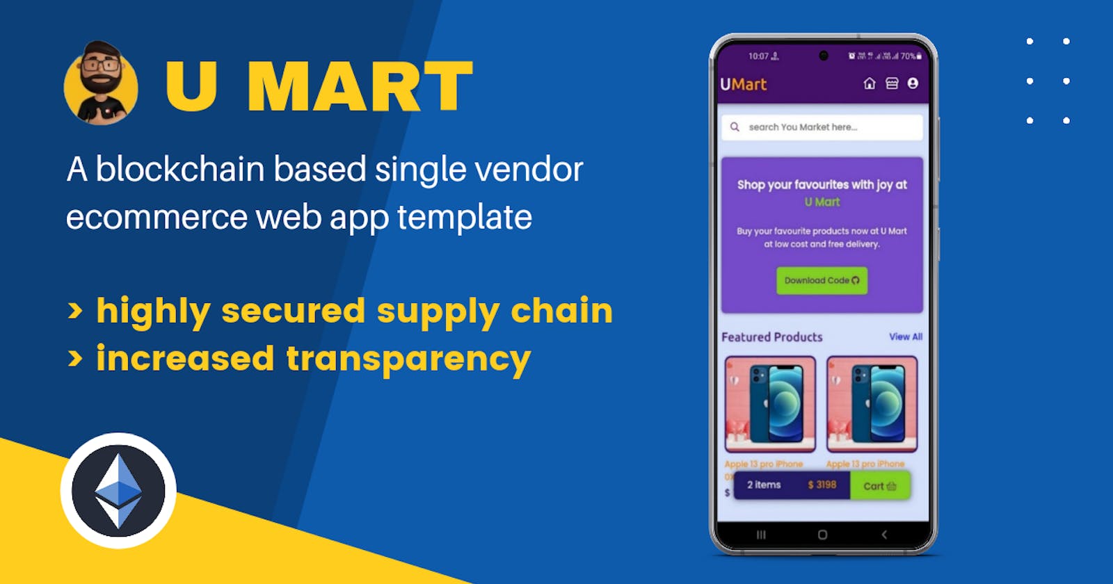 UMart - A Blockchain Ecommerce web app template.