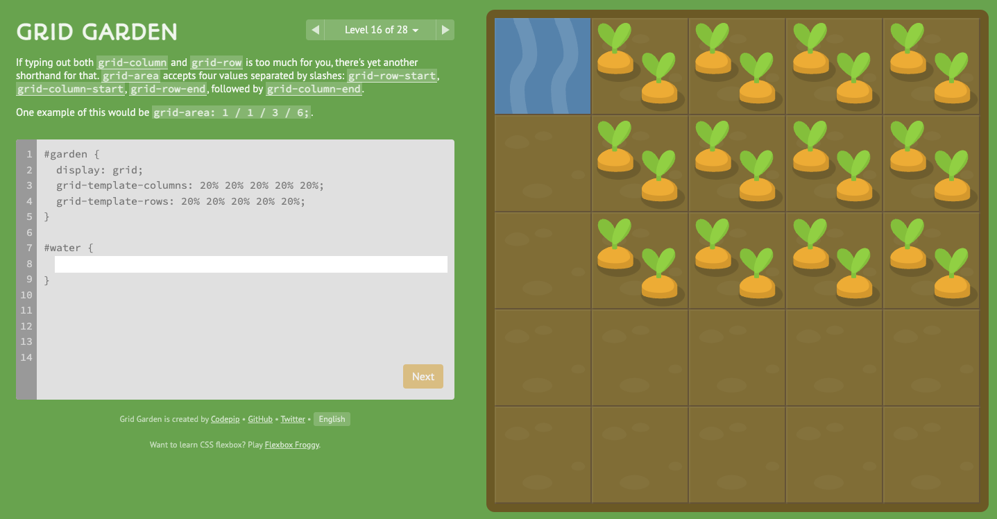 Grid Garden CSS Game
