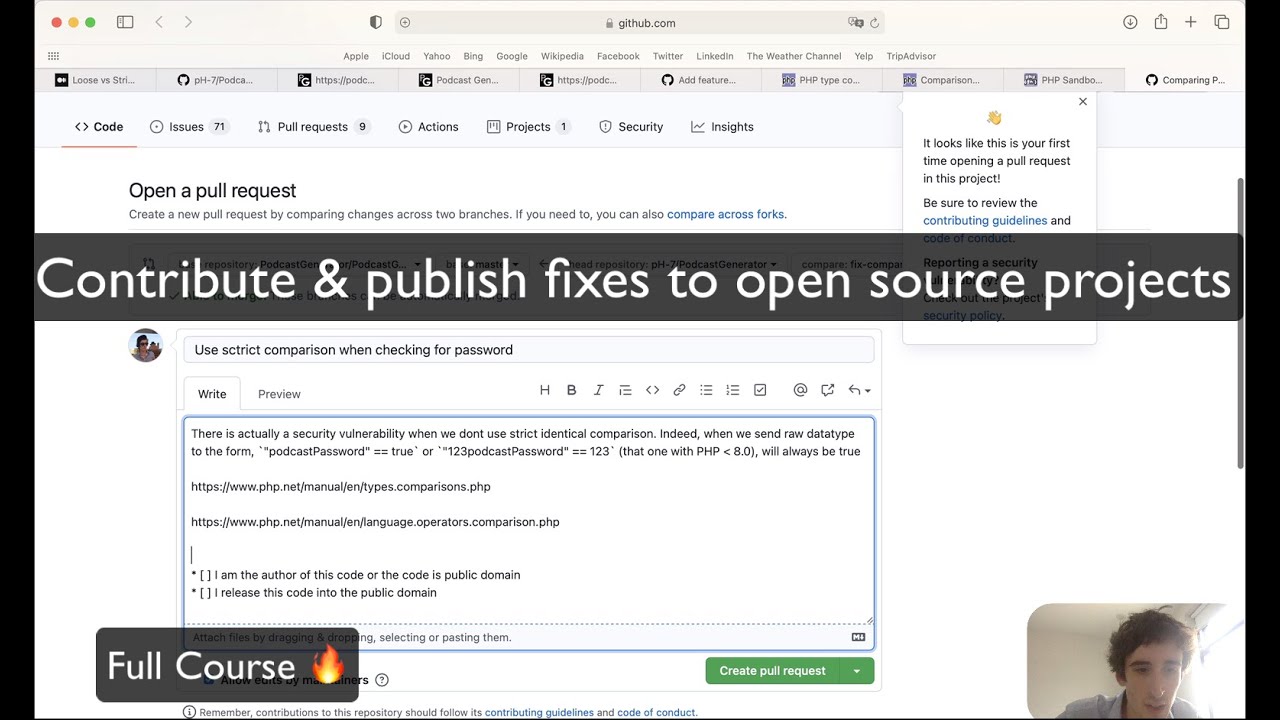 How to publish a security patch on GitHub