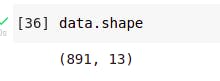 shape of titanic dataset - low variance filter - dimensionality reduction