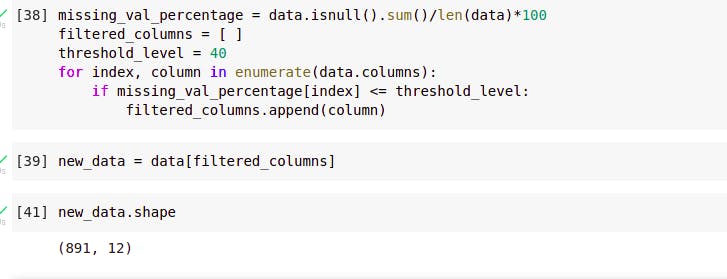 missing value percentage - low variance filter - threshold level - dimensionality reduction