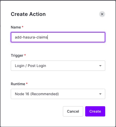 Creating Auth0 Action