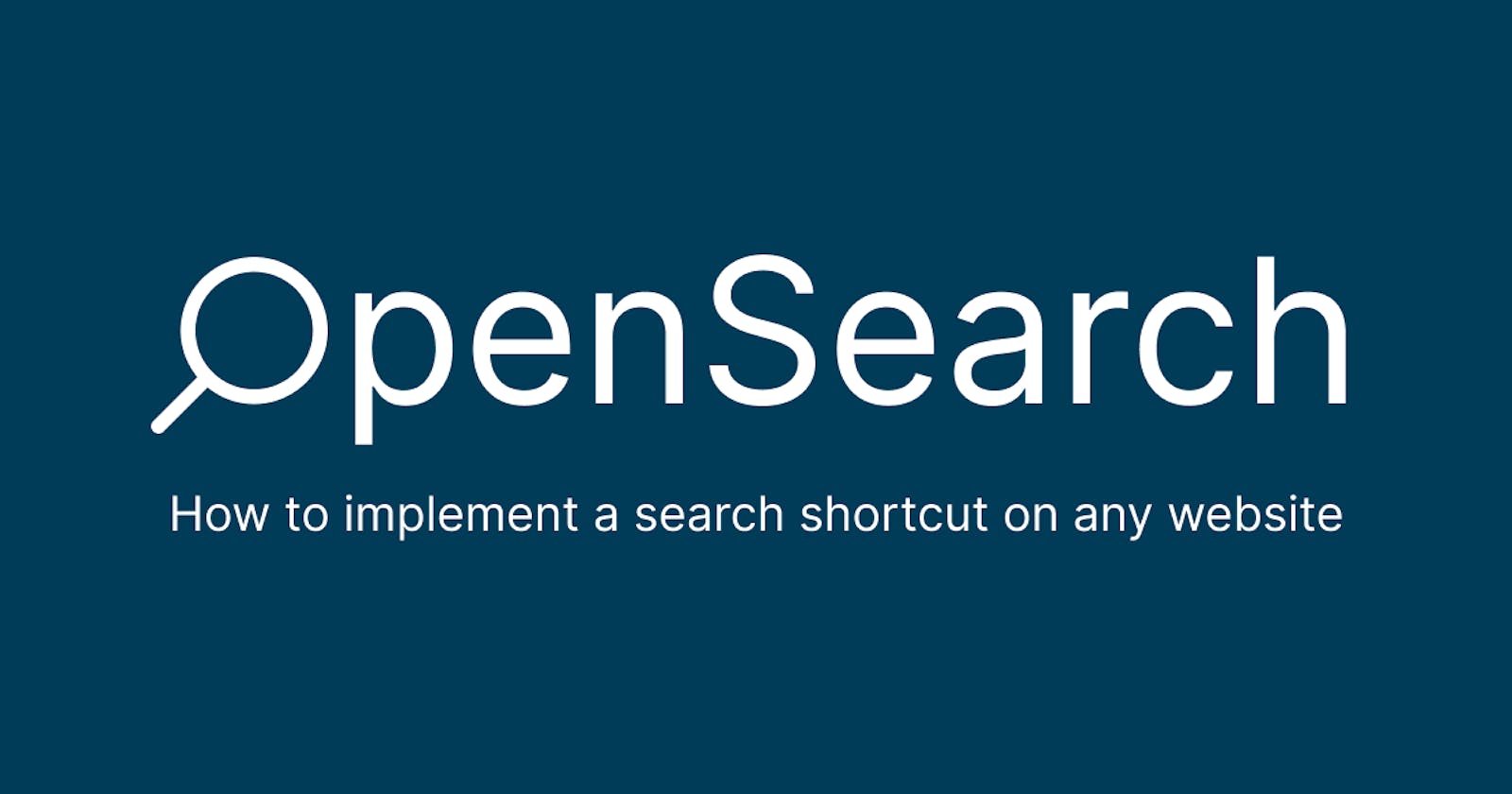 How to implement a search shortcut (OpenSearch) on any website