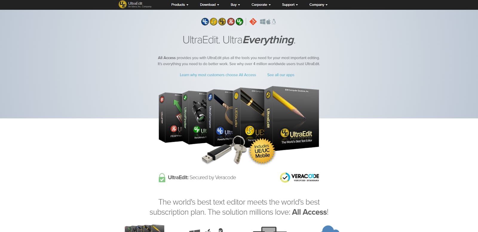 ultraedit landing page