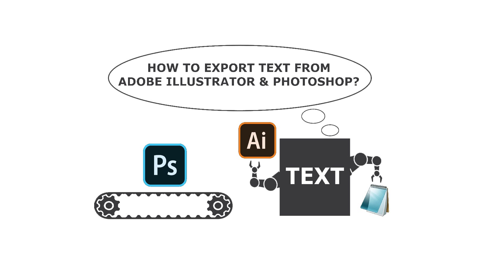 How To Export Text From Adobe Illustrator and Photoshop To Notepad?