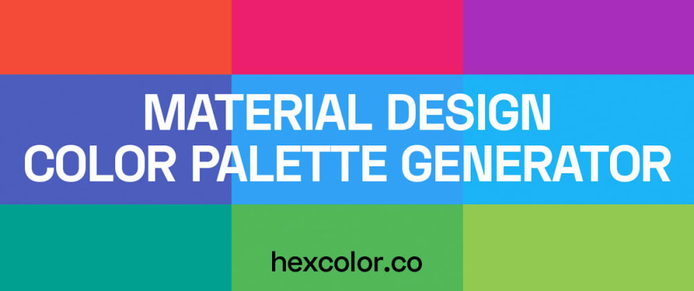 Material Design Color Palette Generator