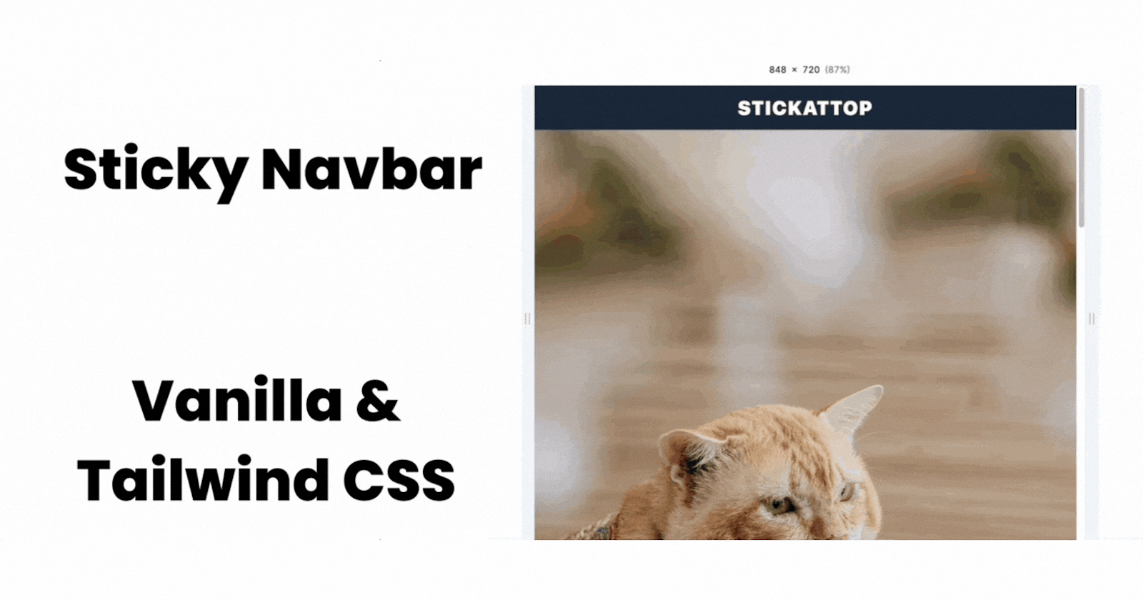 Let's make a sticky/fixed navbar in both Vanilla & Tailwind CSS