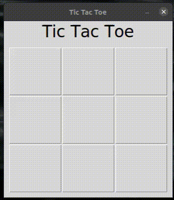 Tic Tac Toe functional tkinter GUI