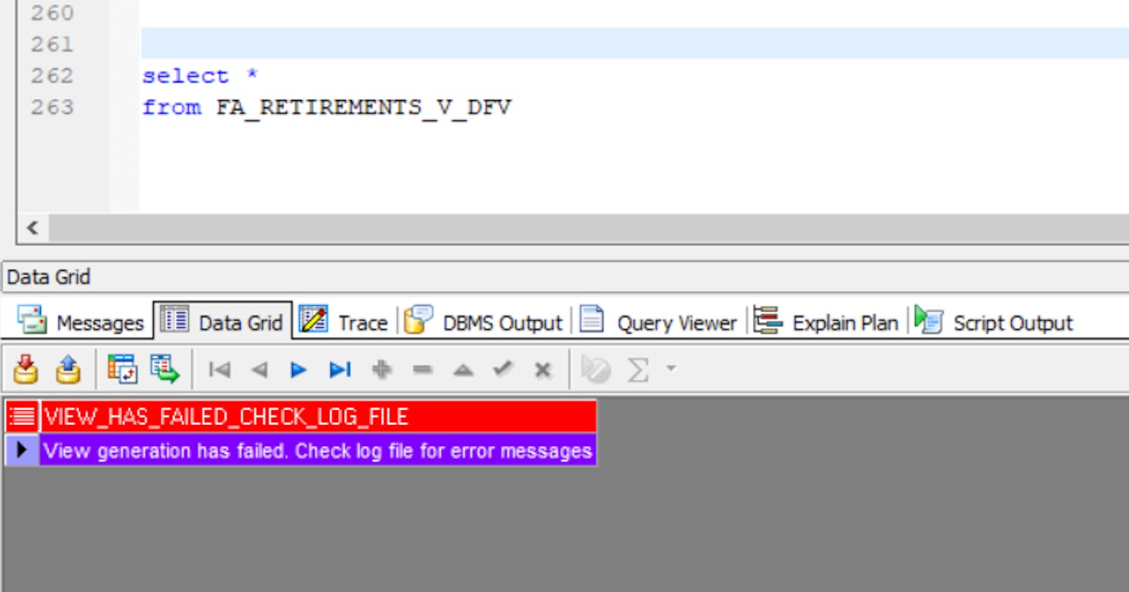 Why FA_RETIREMENTS_V_DFV view is not created?