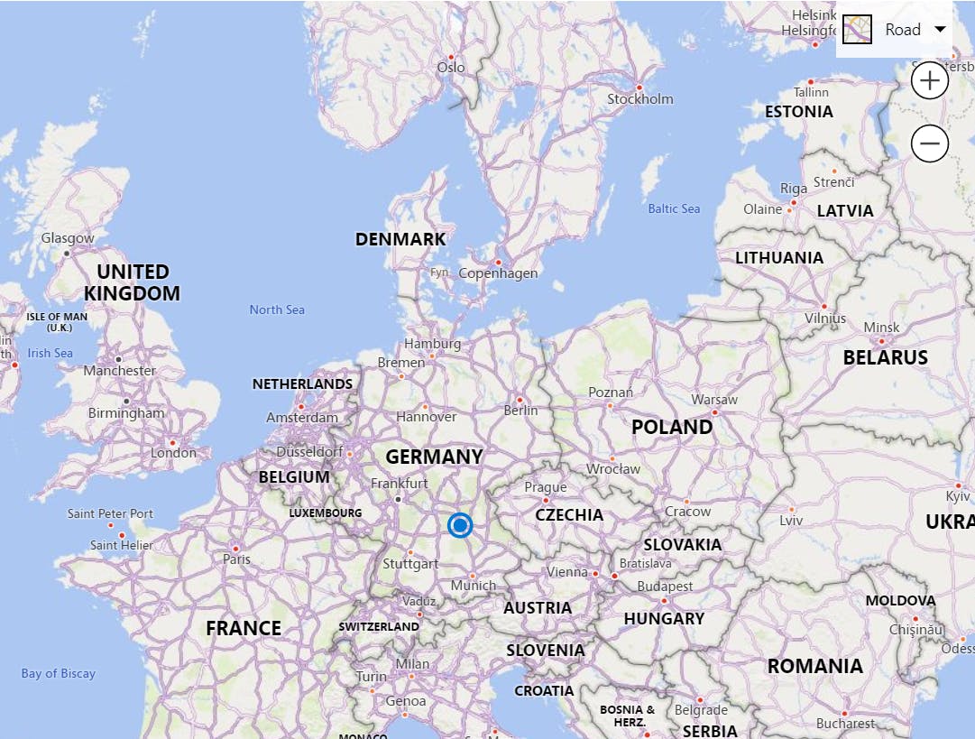 Standard SharePoint Bing Map Webpart