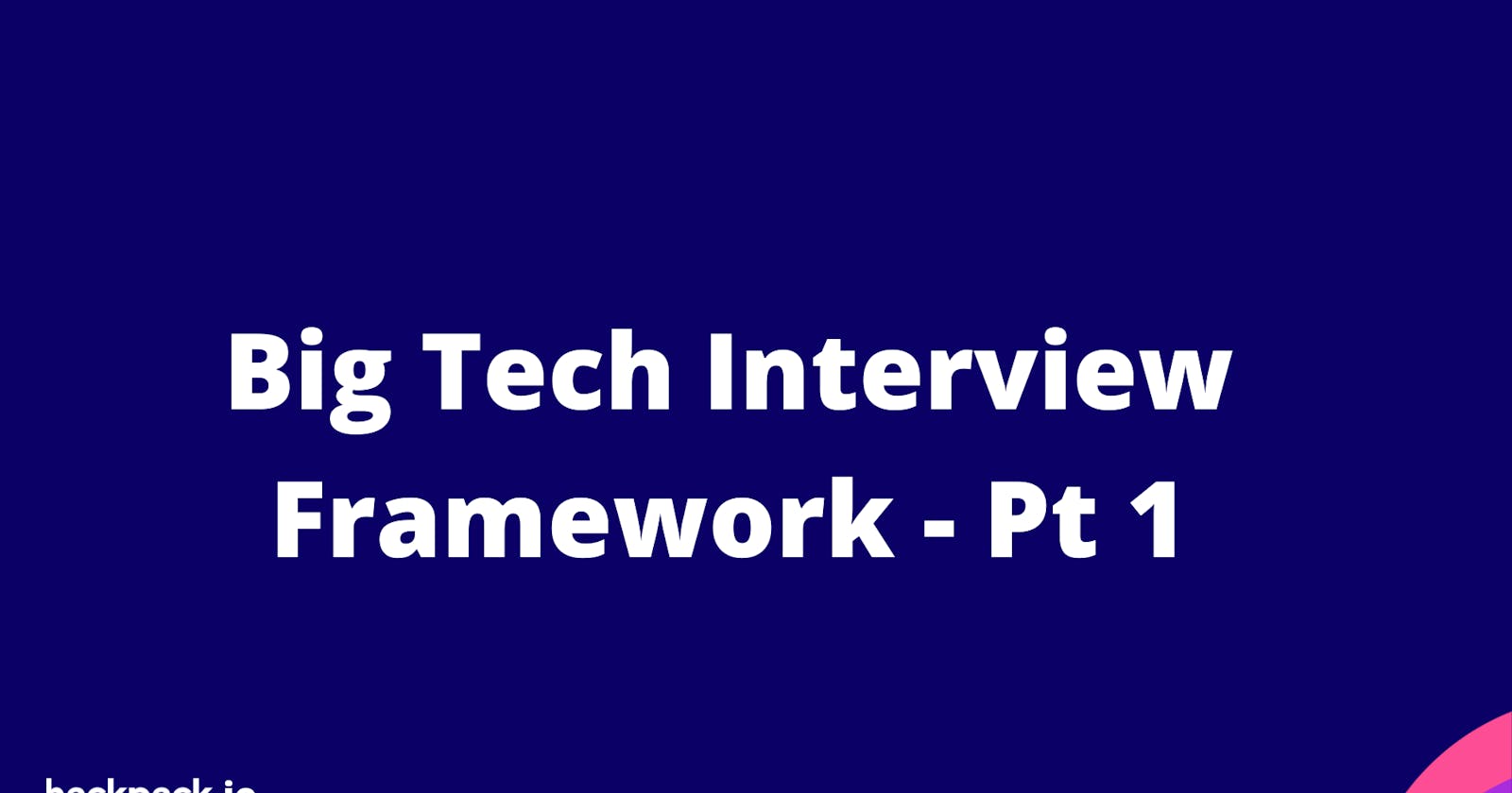 The Big Tech Coding Interview Framework - Pt 1. Inspect