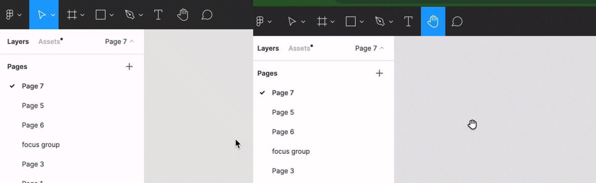 Changing modes in Figma