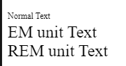 Text with different font sizes