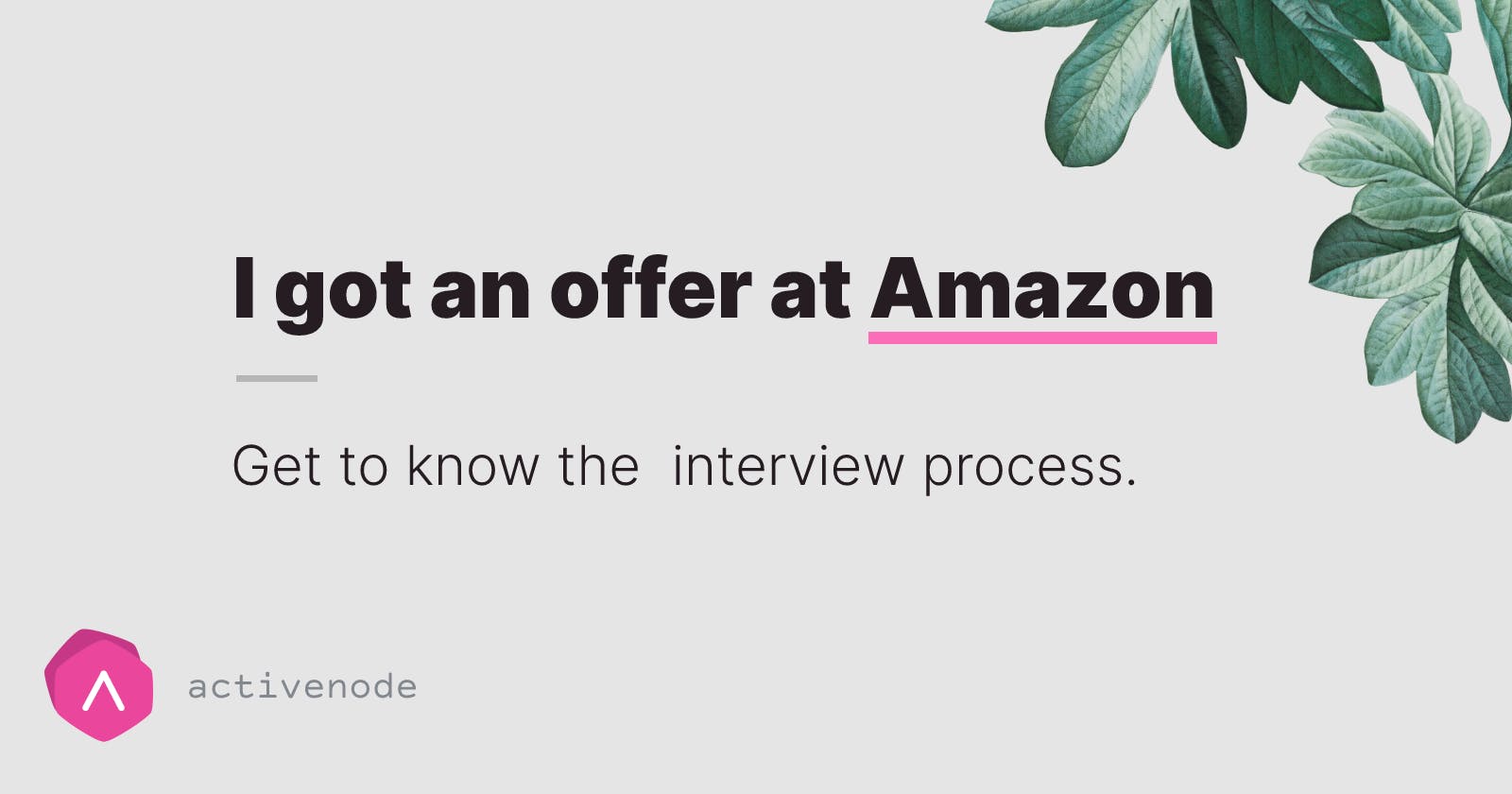 Getting interviewed at Amazon