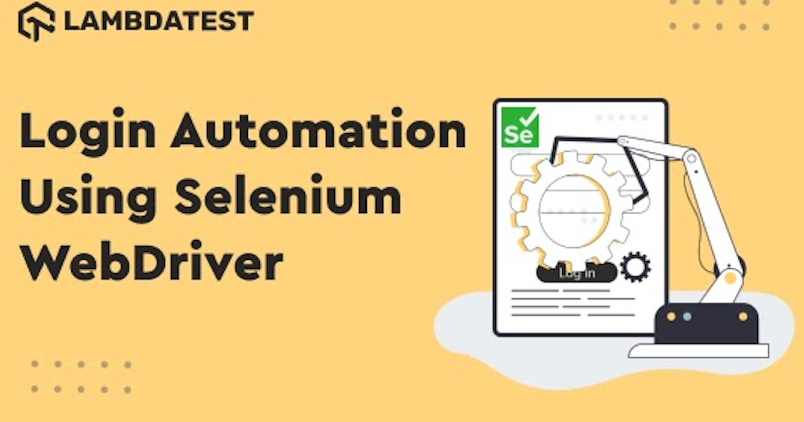 How To Automate Login Page Using Selenium WebDriver?