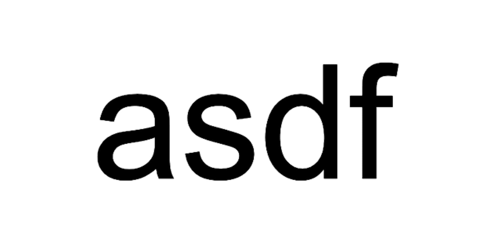 what is "asdf"?