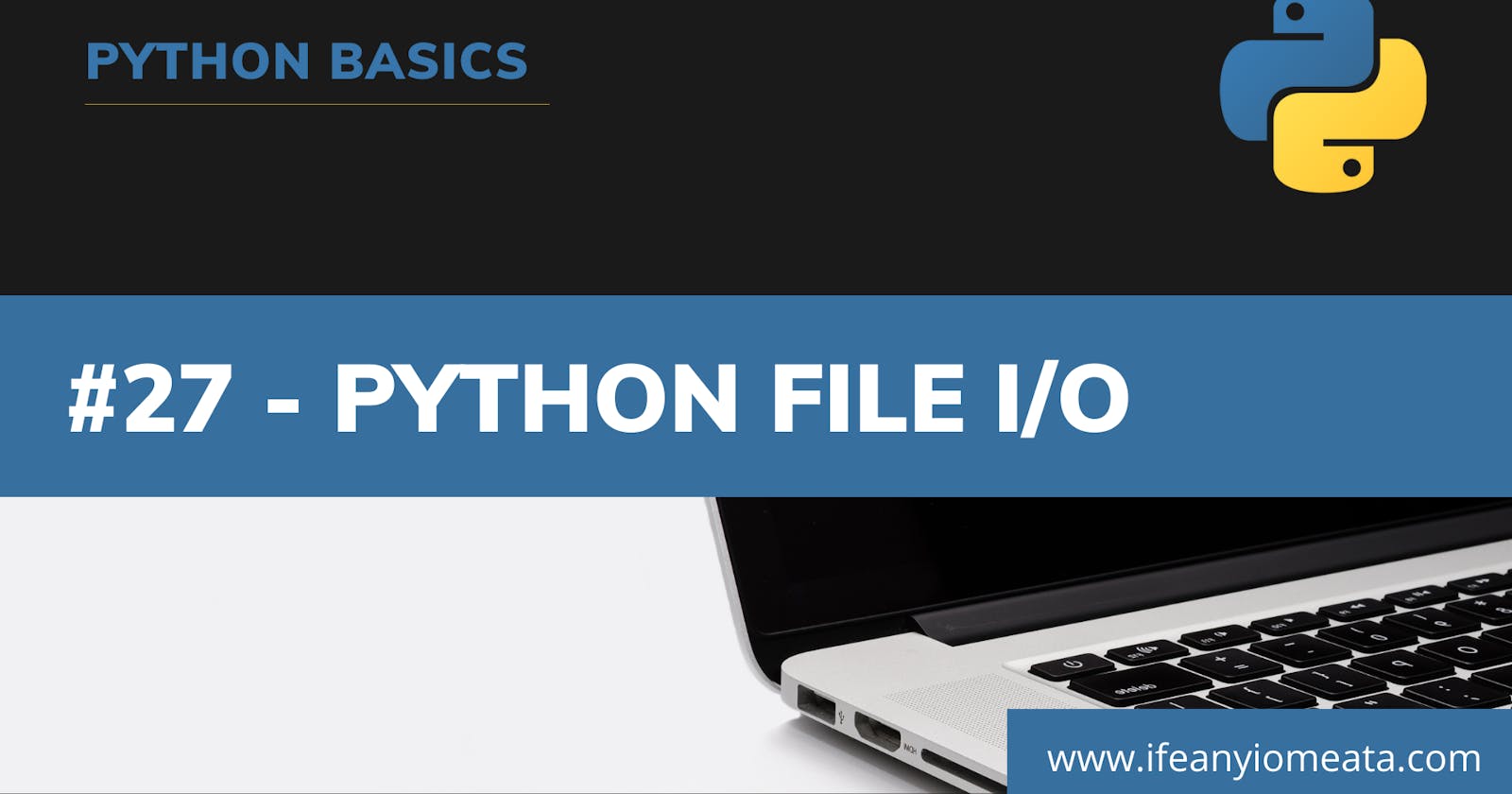 #27 - Python File I/O