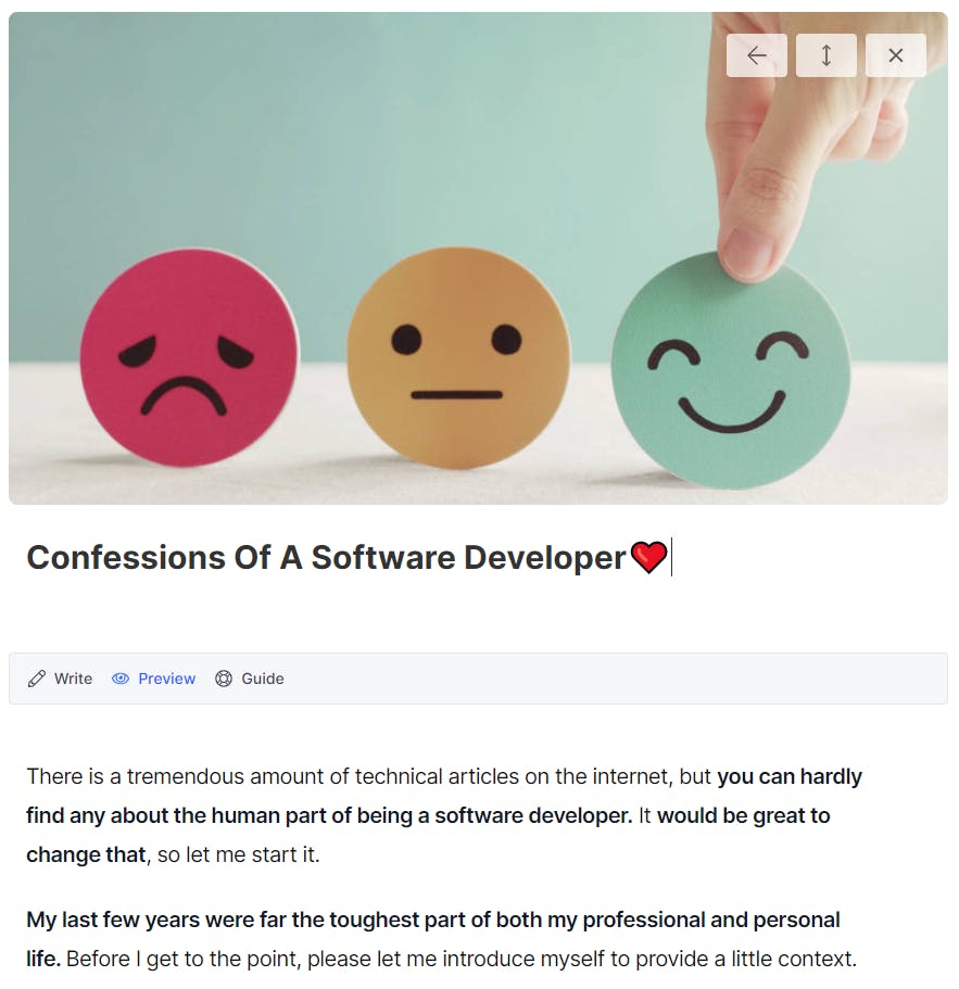 Confessions Of A Software Developer Intro With Red Heart Emoji Emoticon. PNG