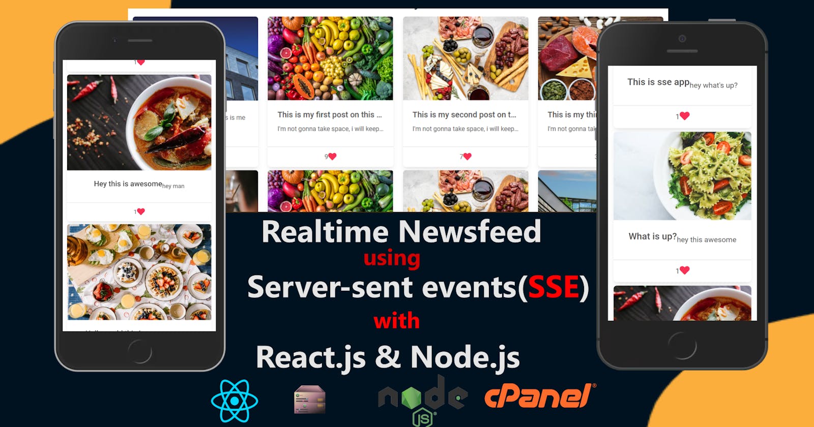Realtime data streaming using server-sent events(SSE) with react.js and node.js