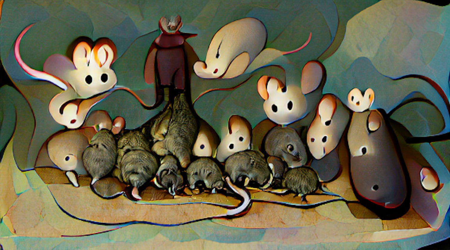 Eight Mice and a Giant