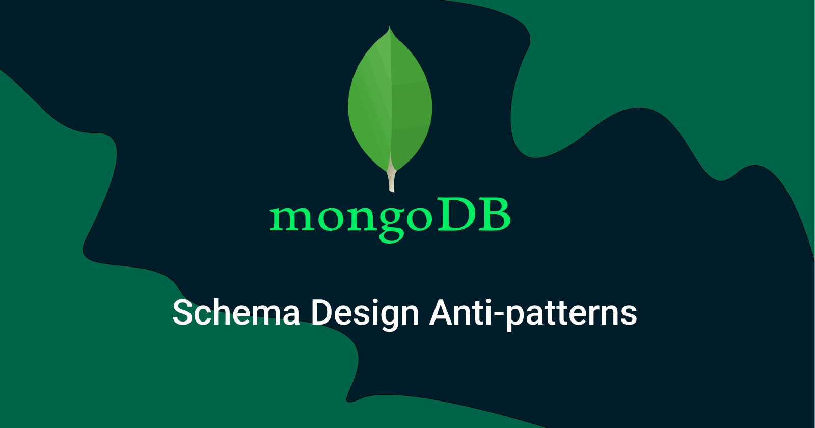 MongoDB schema design anti-patterns while modelling data