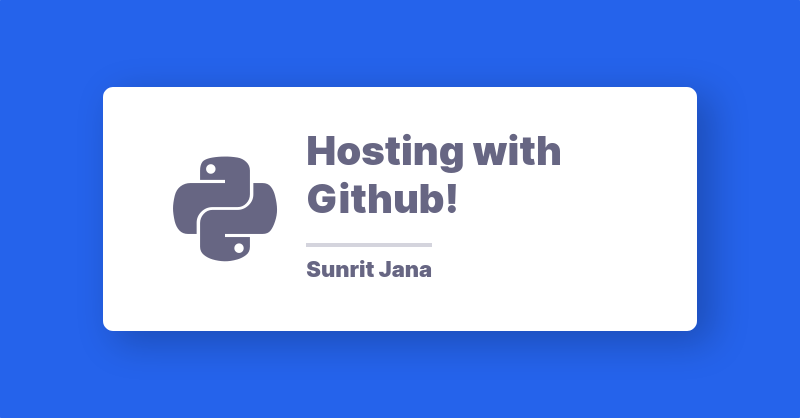 Hosting with Github!