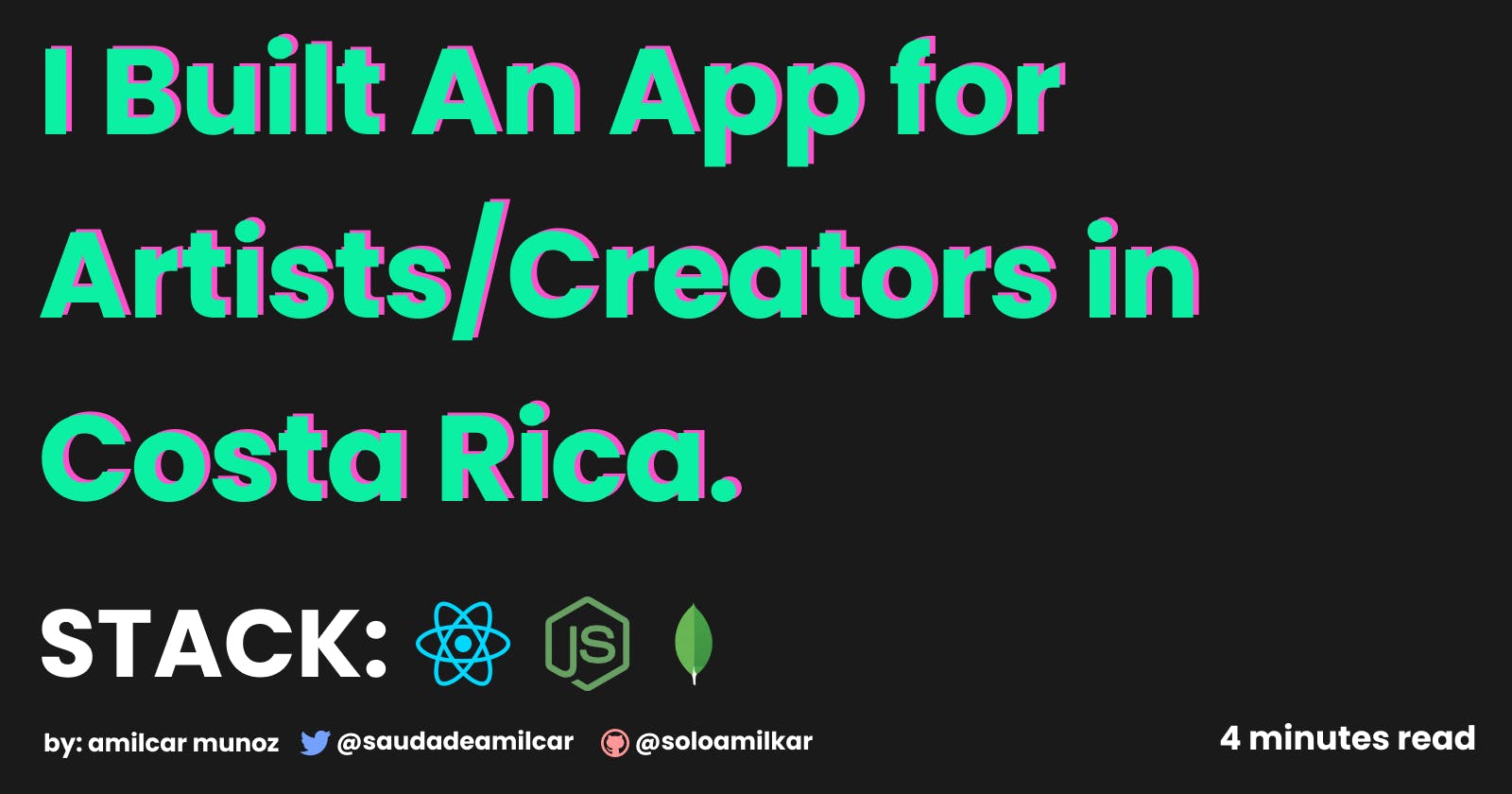 I Built An App for Artists/Creators in Costa Rica.