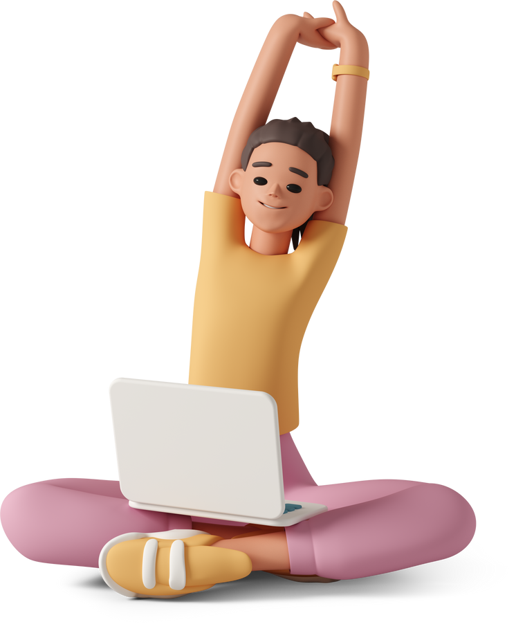 casual-life-3d-girl-stretches-with-a-laptop-on-her-feet.png