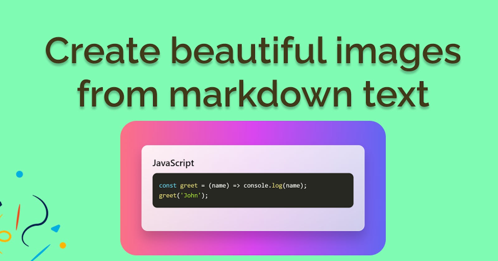 Create beautiful images from markdown text and tweets