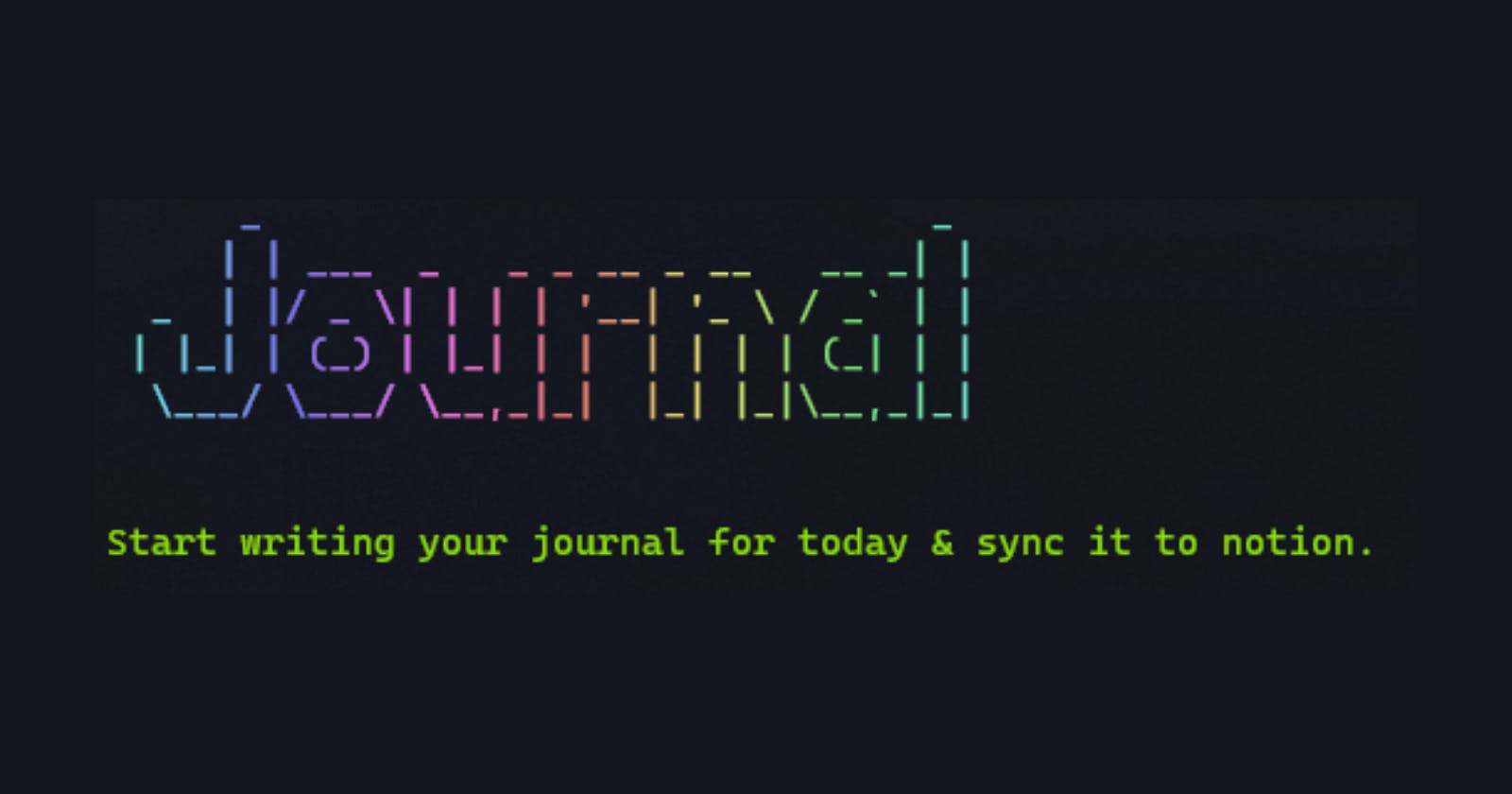 Journal CLI - Write Journal in Notion using CLI