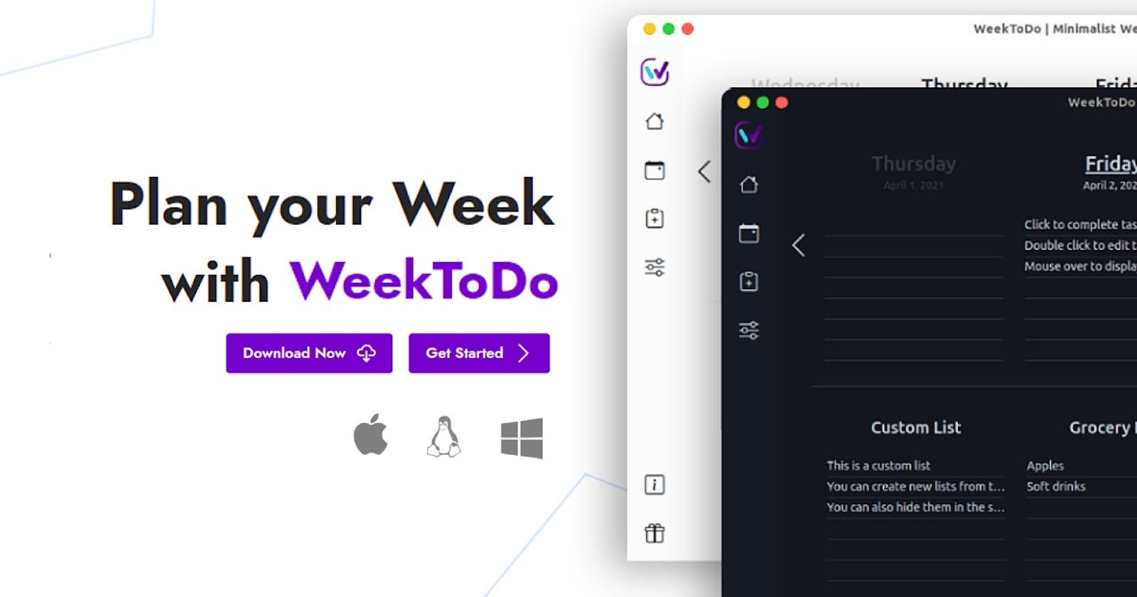 Plan your week with WeekToDo