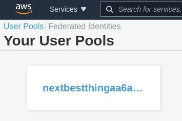 User Pools In AWS Cognito