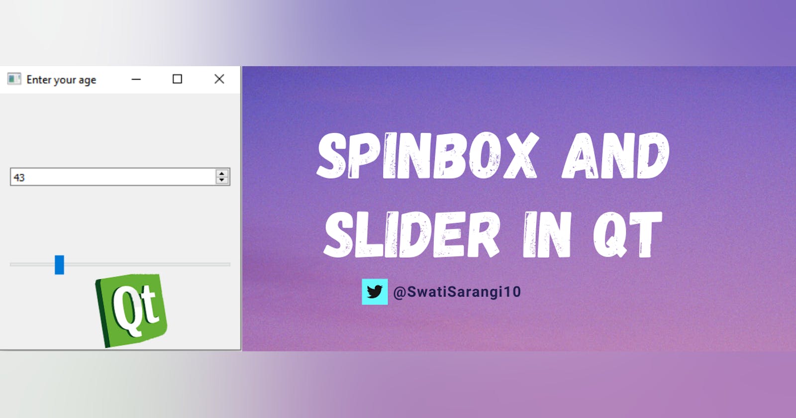 Creating a Simple Widget by using spinbox and slider in Qt Creator