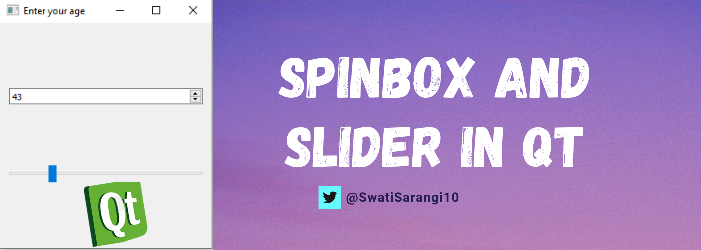 Creating a Simple Widget by using spinbox and slider in Qt Creator