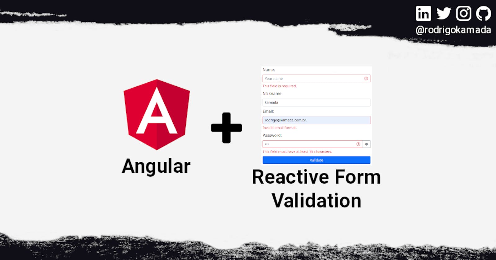 Creating and validating a reactive form to an Angular application