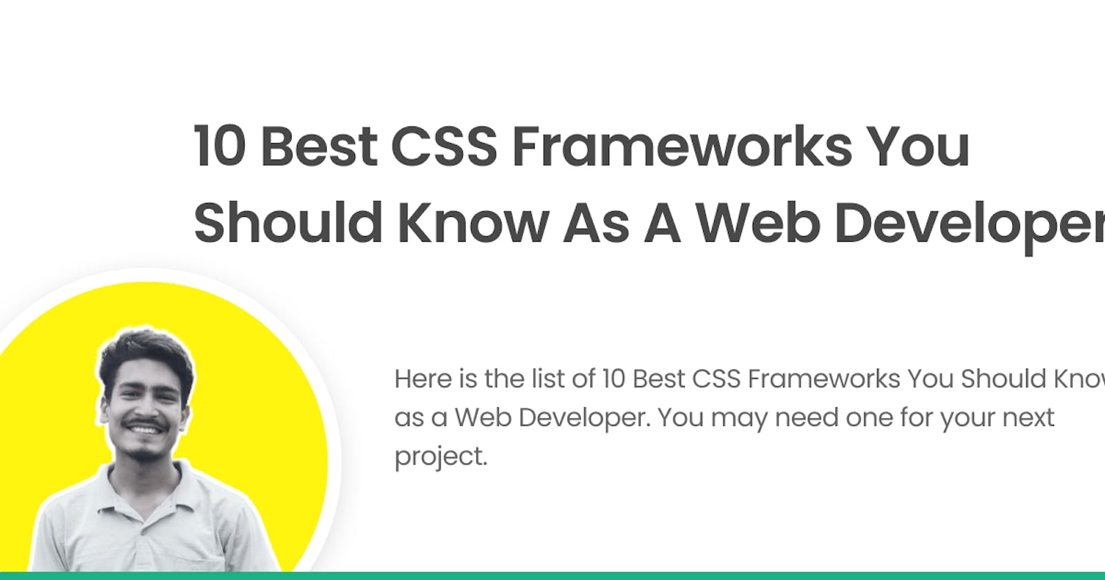 10 Best CSS Frameworks You Should Know as a Web Developer.