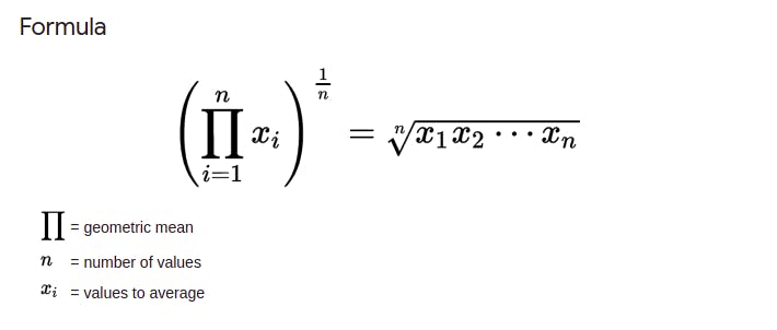 Geometric mean formula - machine learning - learnml.xyz