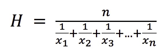 Harmonic mean formula - machine learning - learnml.xyz