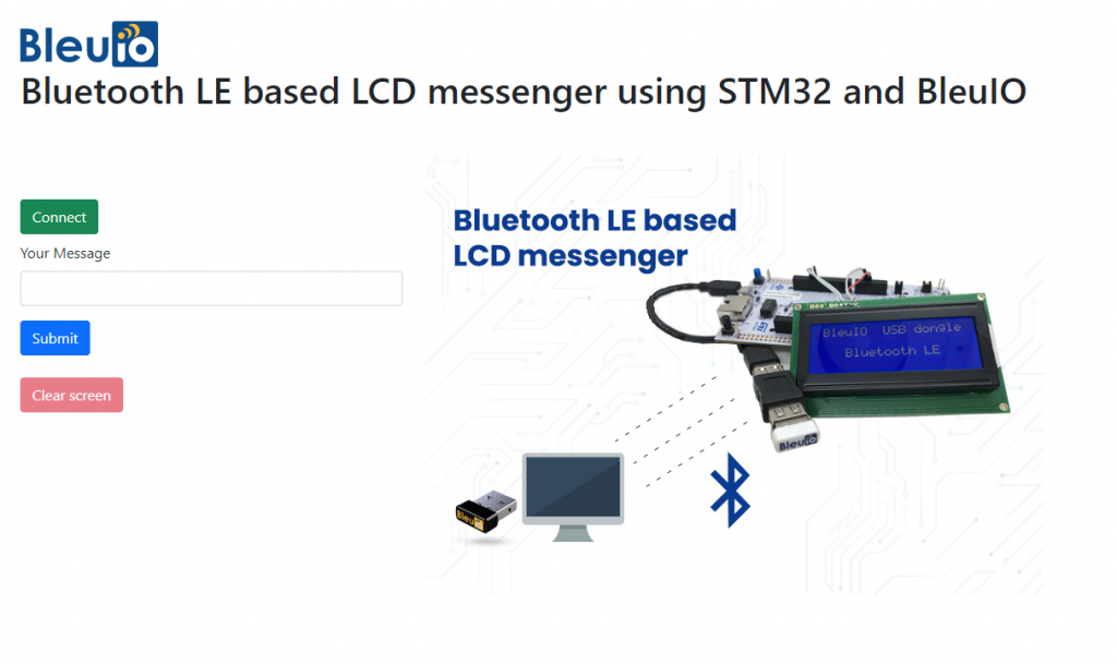 Bluetooth low energy lcd message stm32